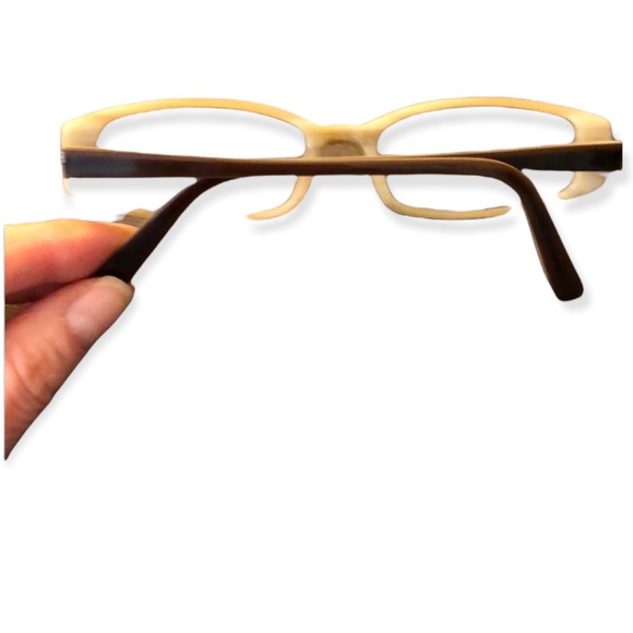 Vintage Norma Kamali brown and bone eyeglasses - Picture 3 of 16